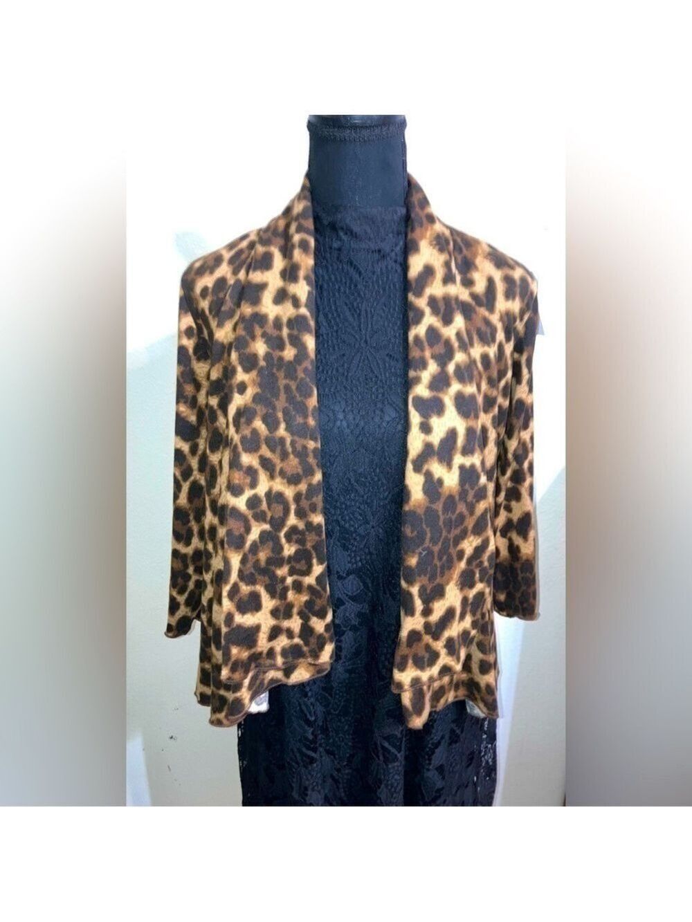 Simply Irresistible Petites Buttery Soft Animal Print Cardigan Sweatersize Med
